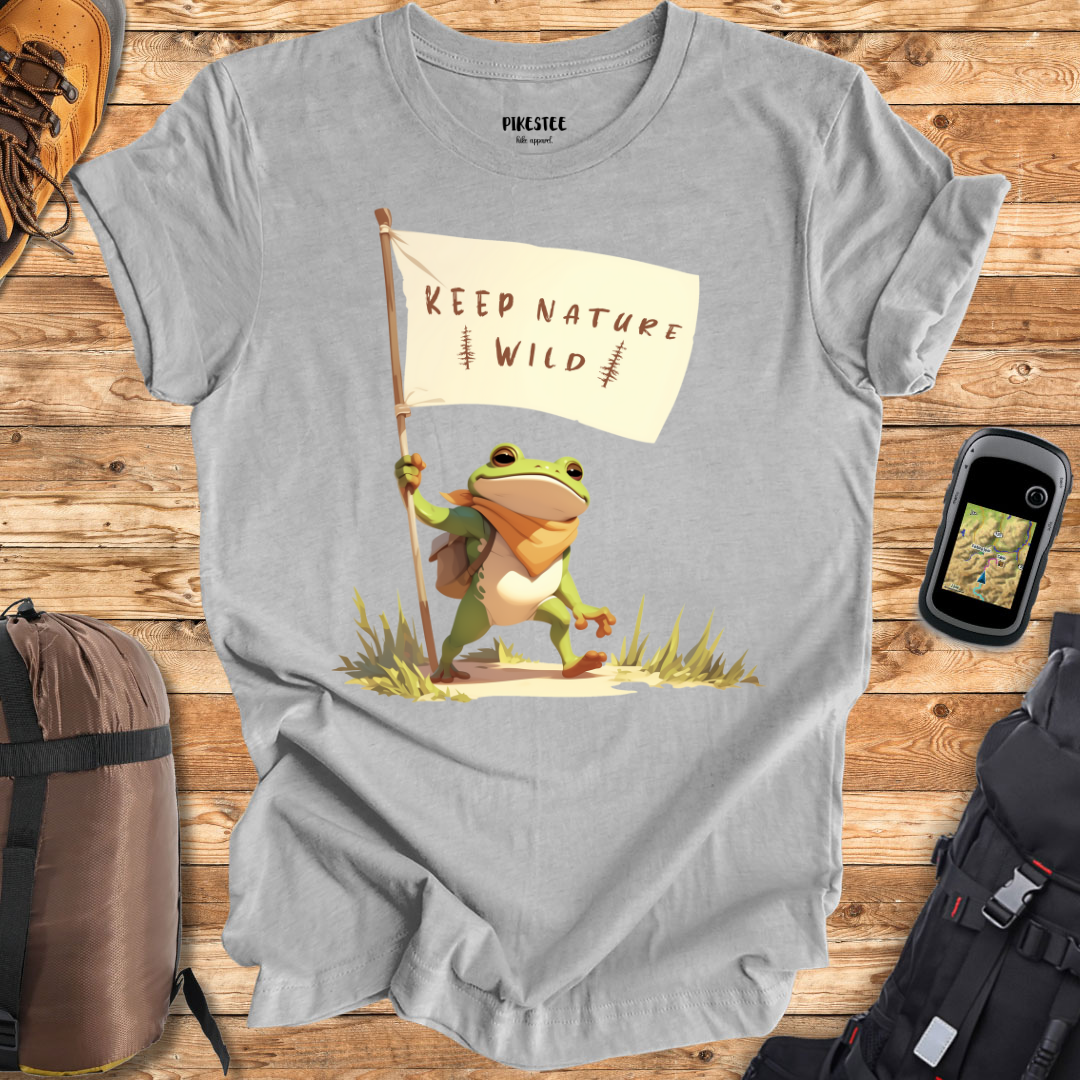 "Keep Nature Wild, Frog's Flag" graphic T-shirt