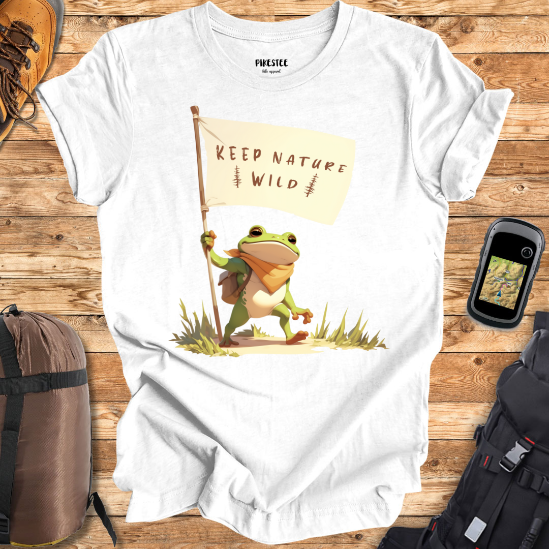 "Keep Nature Wild, Frog's Flag" graphic T-shirt