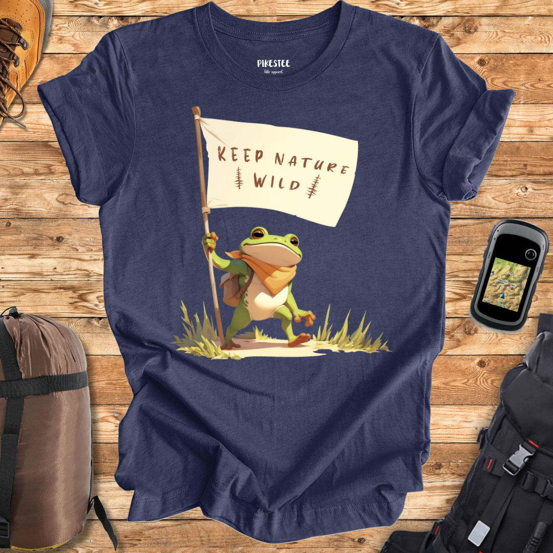 "Keep Nature Wild, Frog's Flag" graphic T-shirt