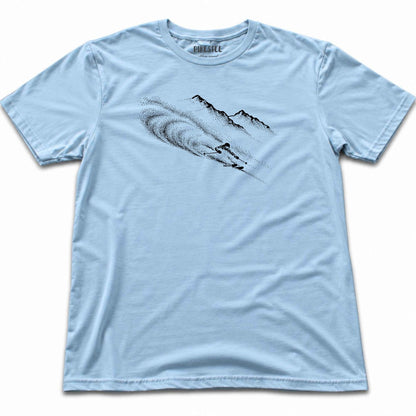 Ski Flow Mountain T-shirt - Light Blue