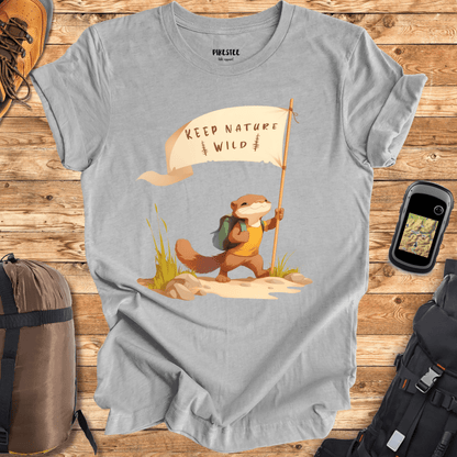 "Keep Nature Wild, Weasel's Flag" graphic T-shirt