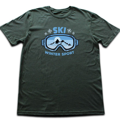 Ski Mask Winter Sports T-shirt - Military Green