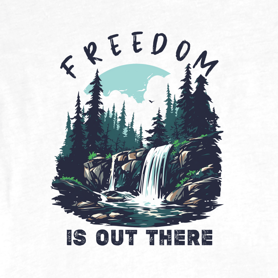 "Freedom Is Out There" graphic T-shirt