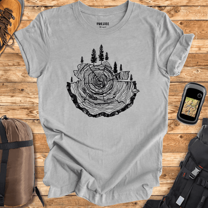 "Pine Trunk, hand drawn" graphic T-shirt