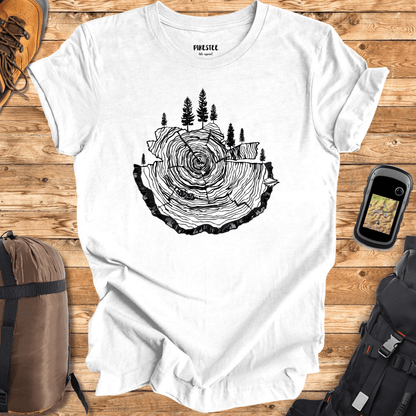 "Pine Trunk, hand drawn" graphic T-shirt