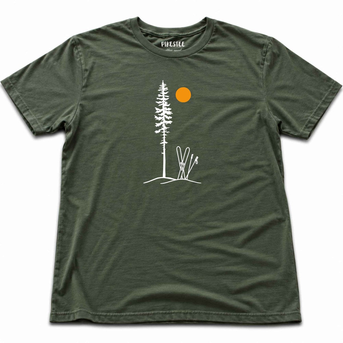 Ski Best Spot T-shirt - Military Green