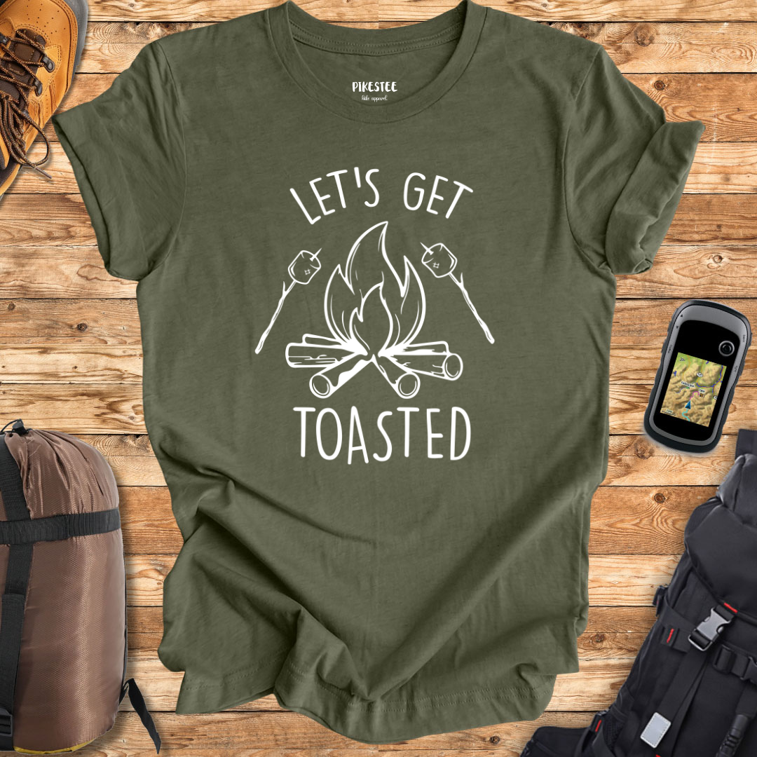 "Let's Get Toasted" graphic T-shirt