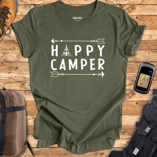 "Happy Camper Arrows" graphic T-shirt