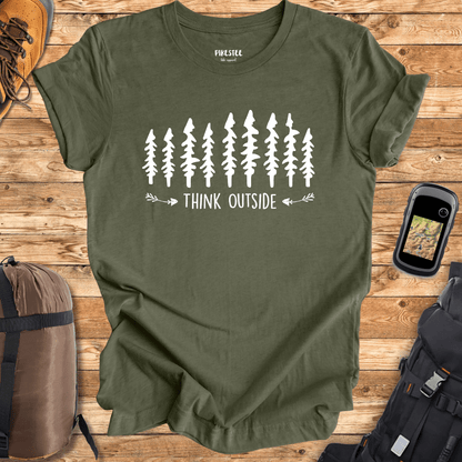 "Think Outside" graphic T-shirt