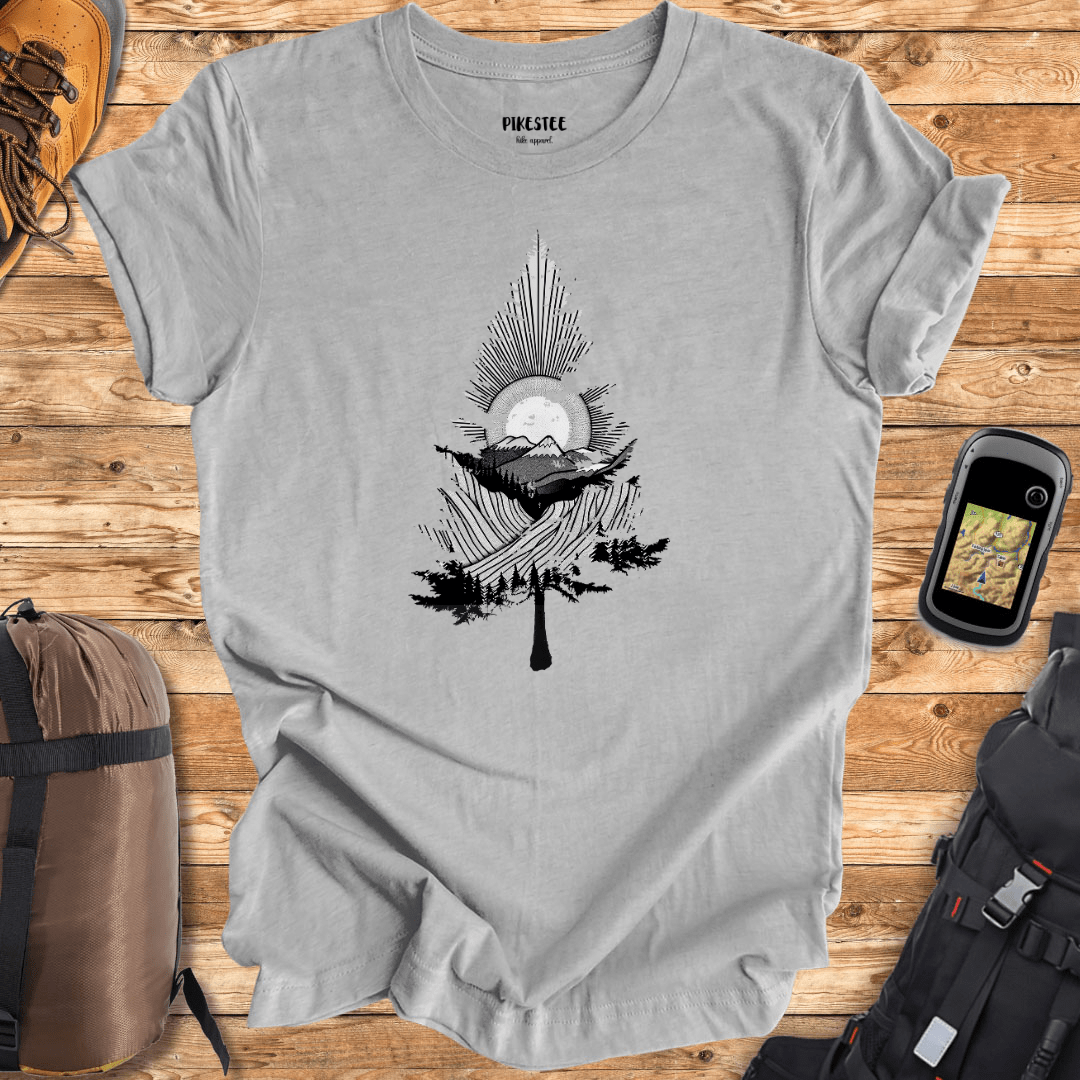 "Tree Landscape" graphic T-shirt