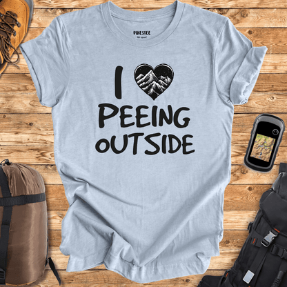 "I Love Peeing Outside" graphic T-shirt