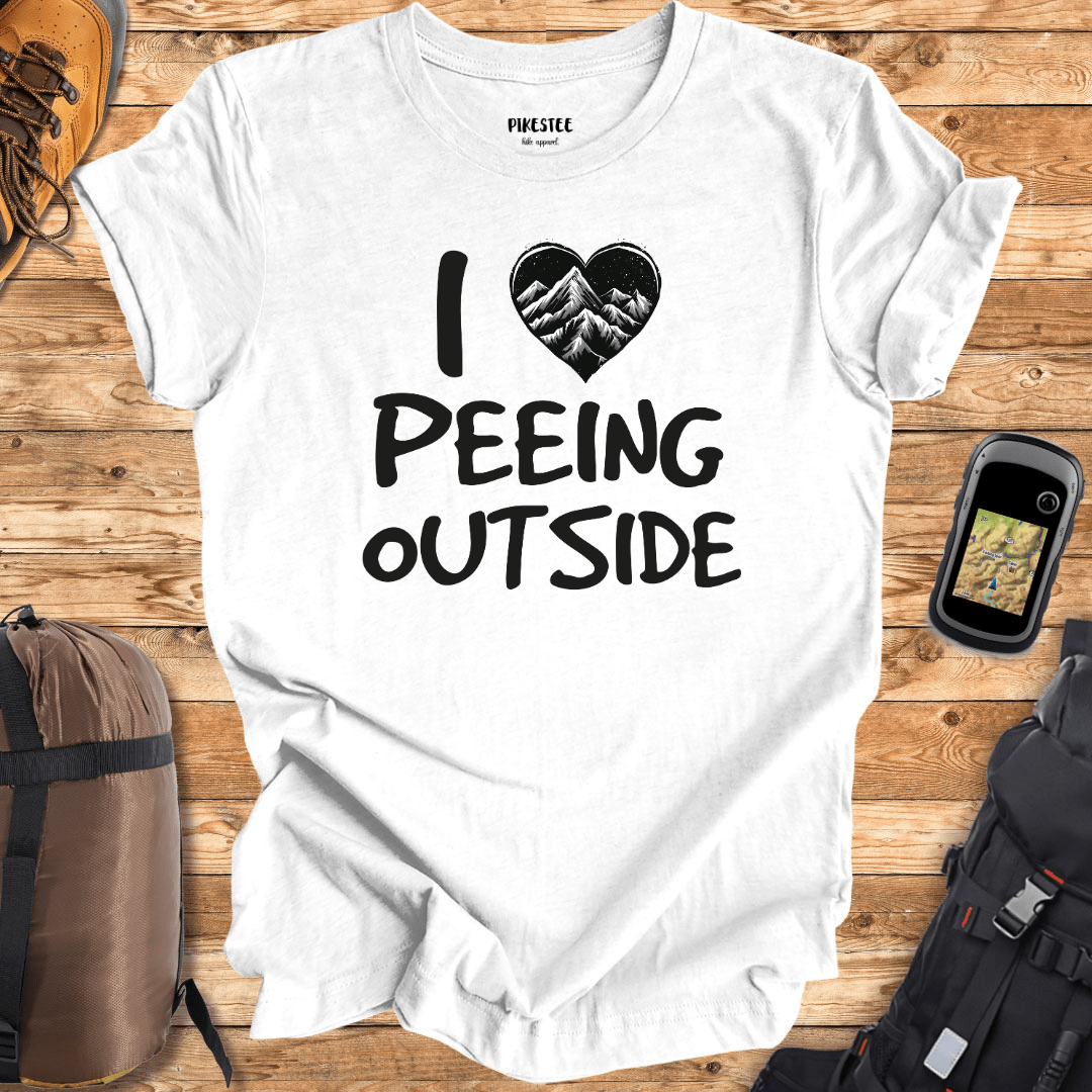 "I Love Peeing Outside" graphic T-shirt