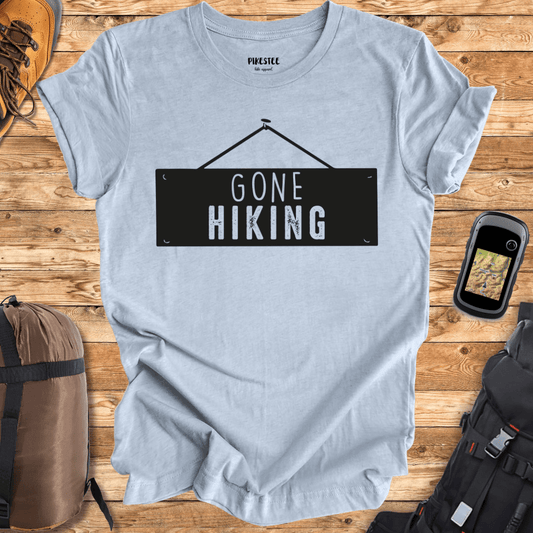 "Gone Hiking" graphic T-shirt