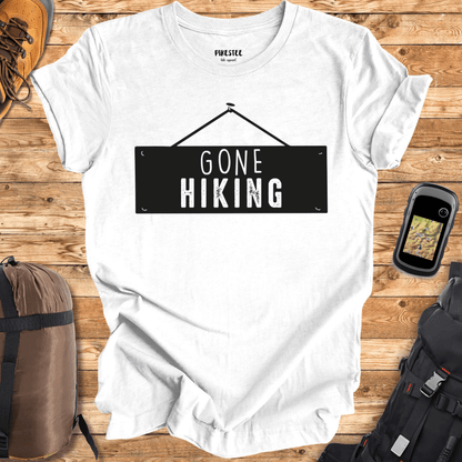 "Gone Hiking" graphic T-shirt