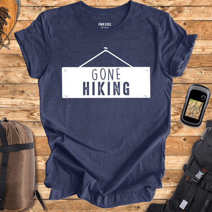 "Gone Hiking" graphic T-shirt