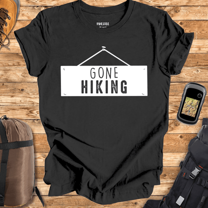 "Gone Hiking" graphic T-shirt