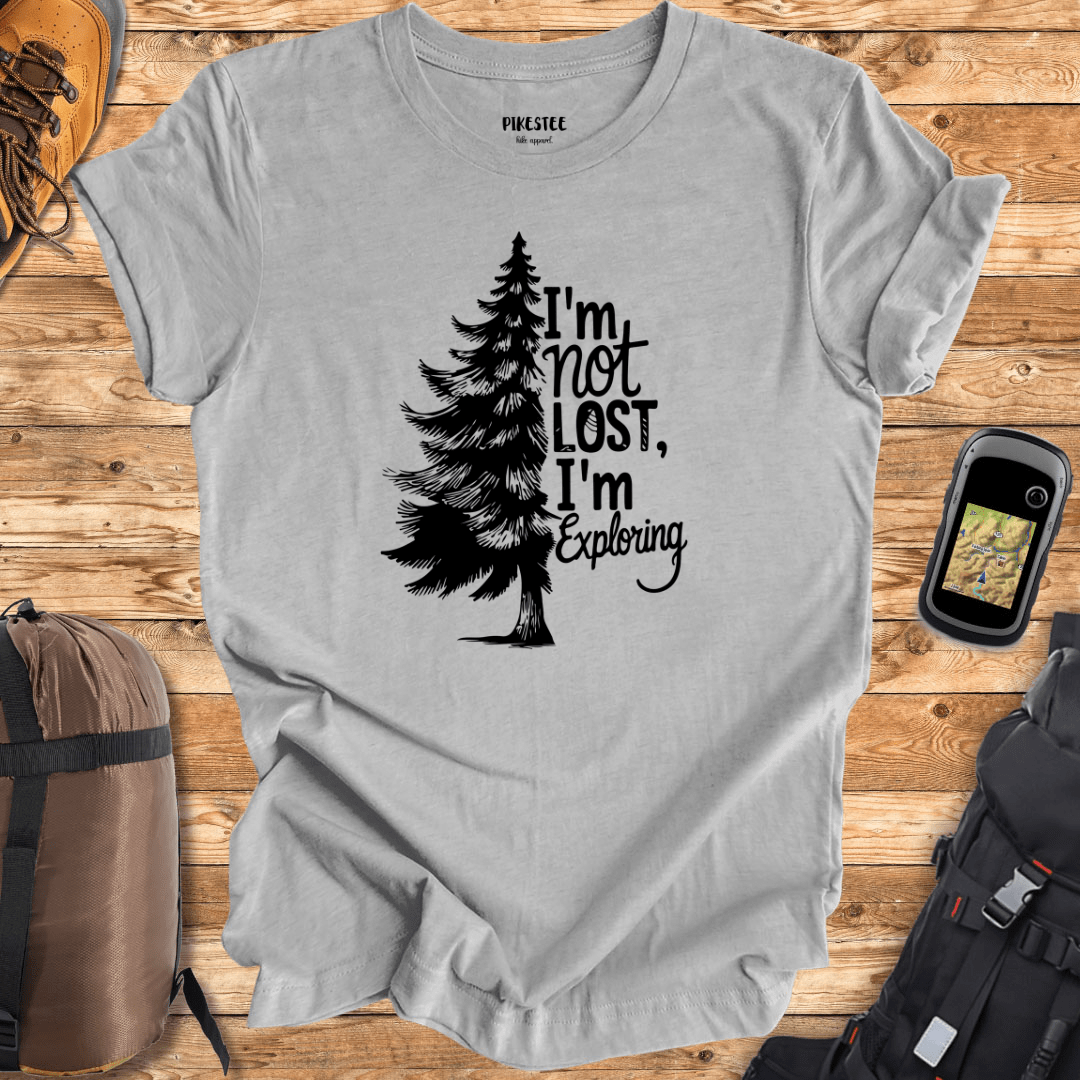 "I'm Not Lost, I'm Exploring" graphic T-shirt