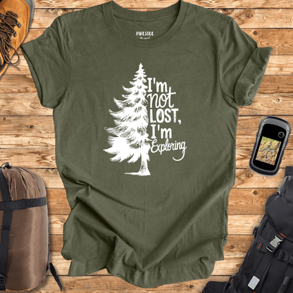 "I'm Not Lost, I'm Exploring" graphic T-shirt