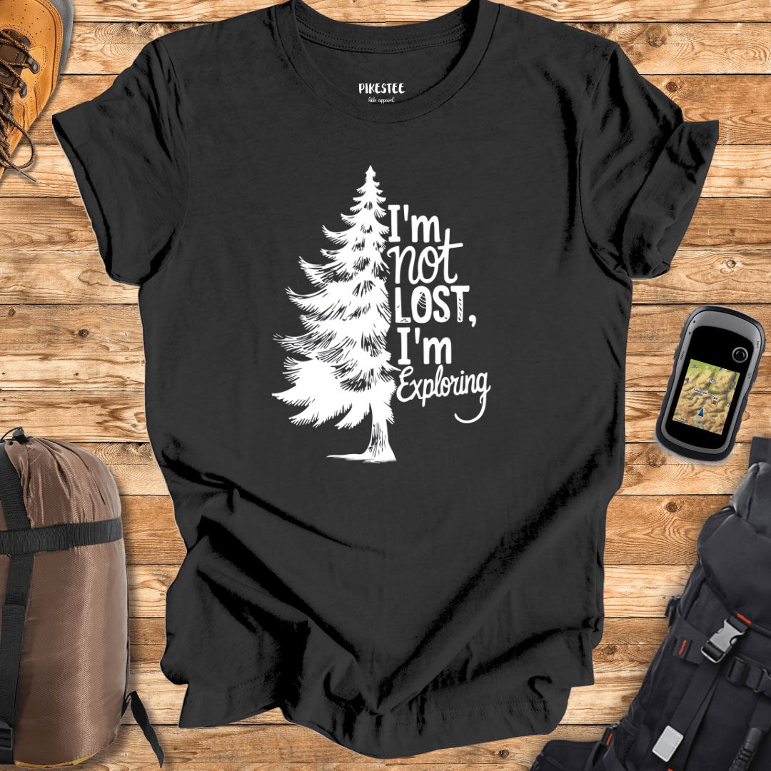 "I'm Not Lost, I'm Exploring" graphic T-shirt