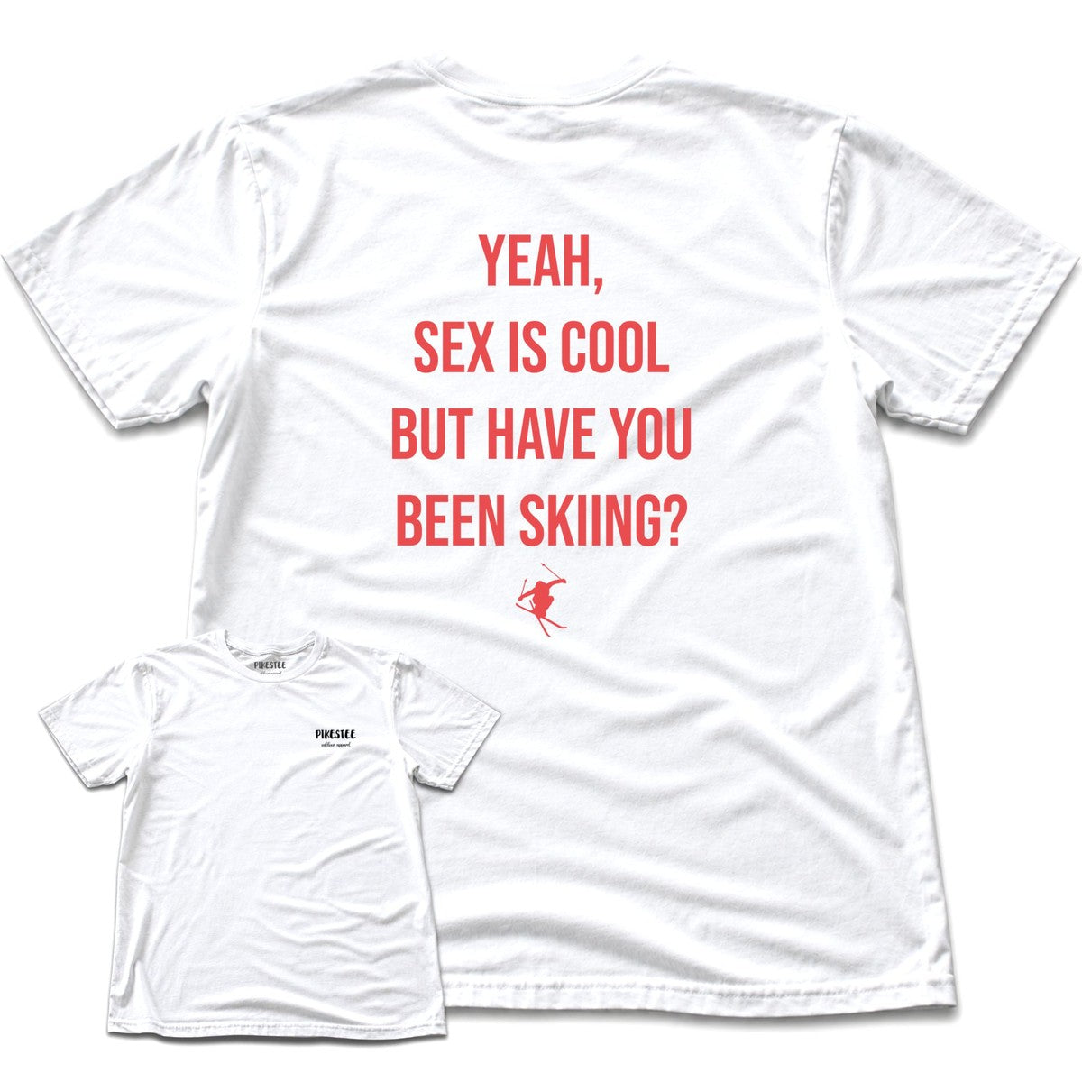 Have You Been Skiing Back Print T-shirt - White - hero