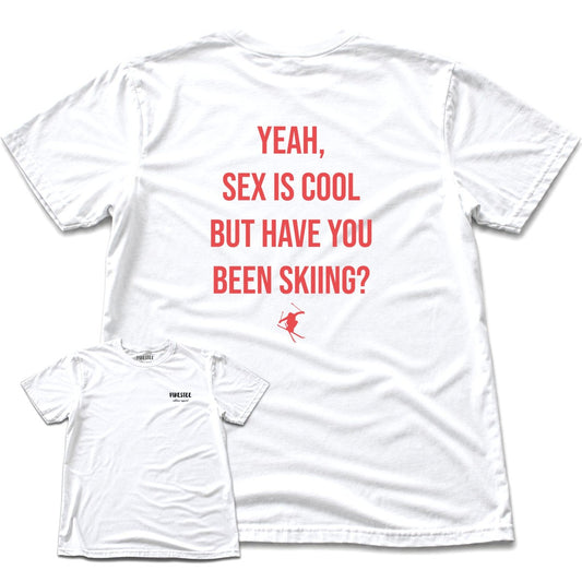 Have You Been Skiing Back Print T-shirt - White - hero
