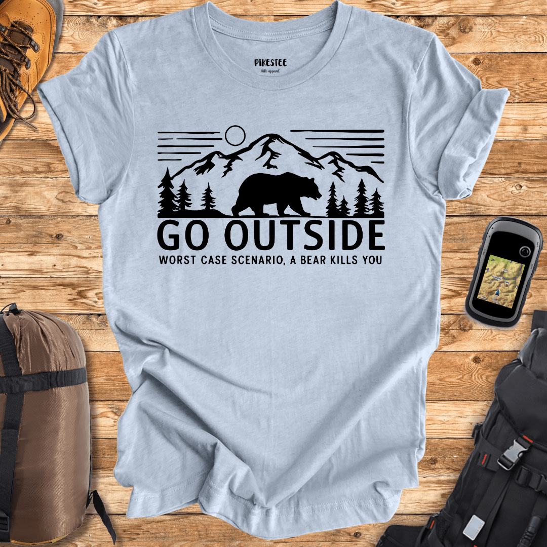 "Go Outside" graphic T-shirt