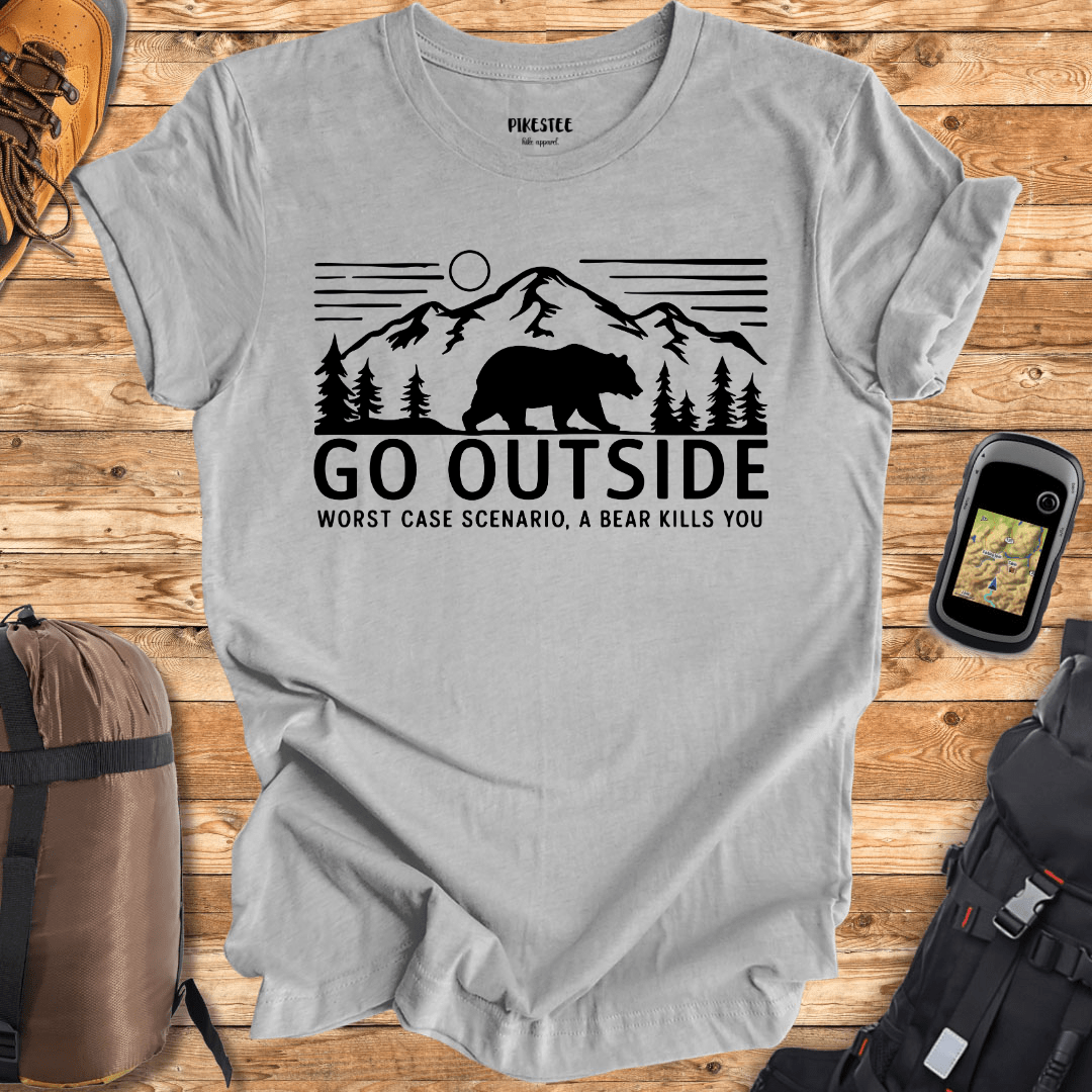 "Go Outside" graphic T-shirt