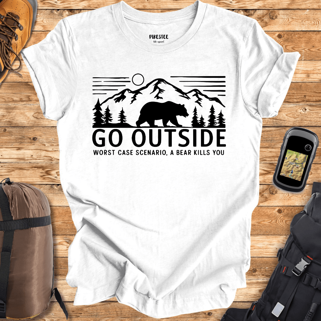 "Go Outside" graphic T-shirt