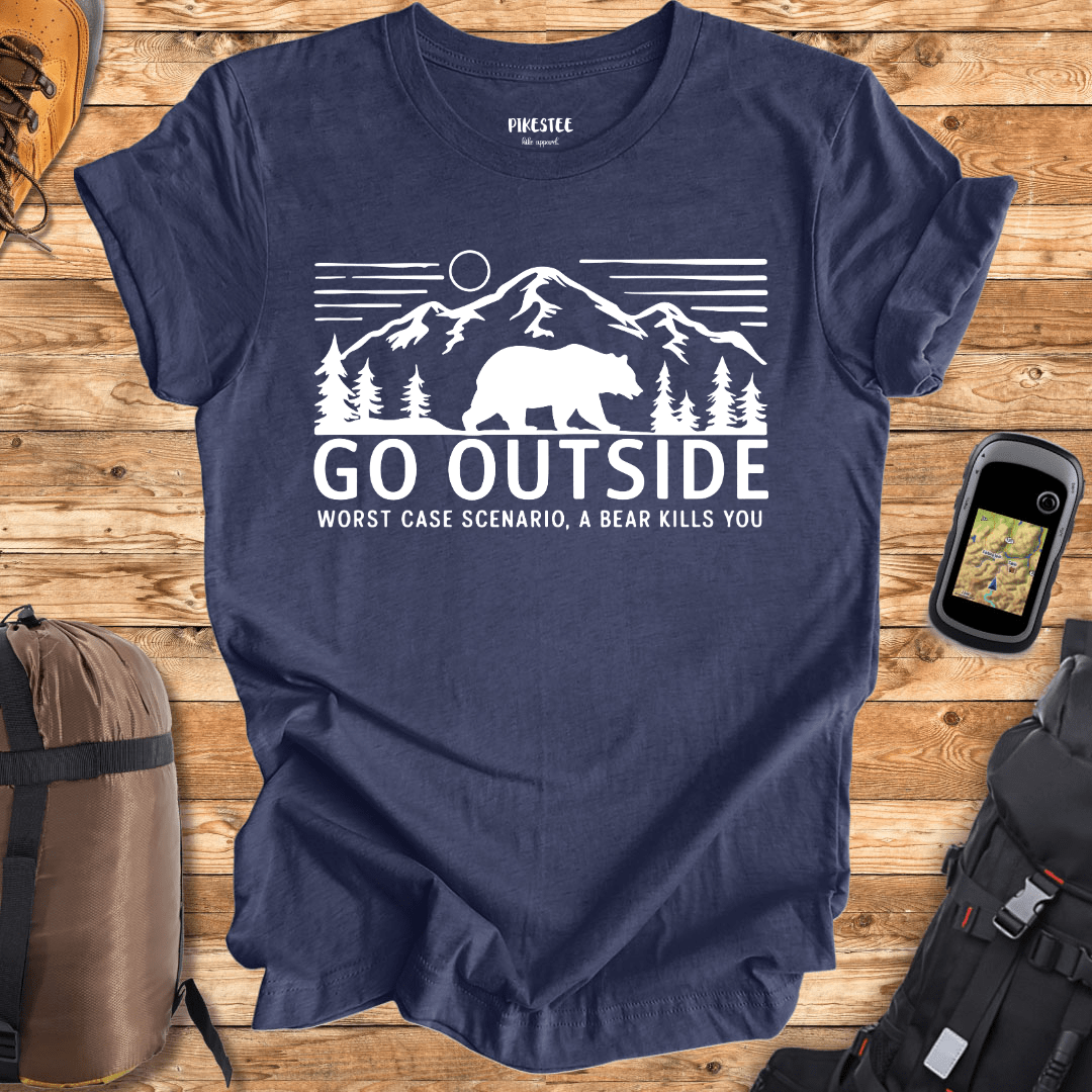 "Go Outside" graphic T-shirt