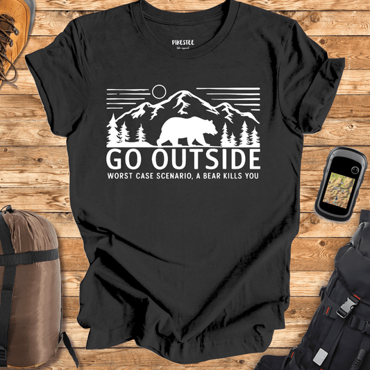 "Go Outside" graphic T-shirt