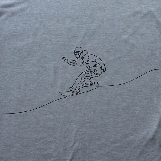 Snow Turn Line Art T-shirt - Sport Grey