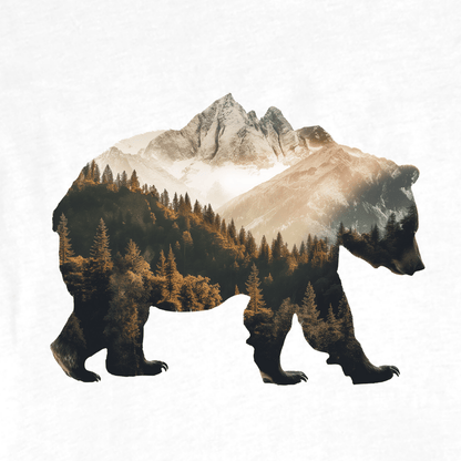 "Color Full Bear Landscape" graphic T-shirt