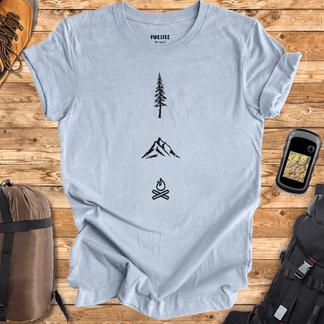 Tree, Mountain, camp Graphic T-shirt