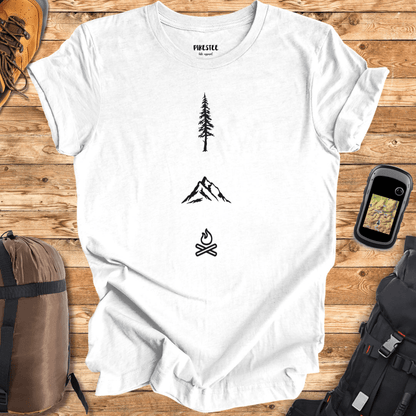 Tree, Mountain, camp Graphic T-shirt