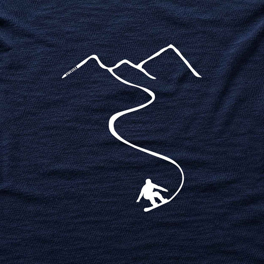 SnowBoard Path T-shirt - Navy - hero
