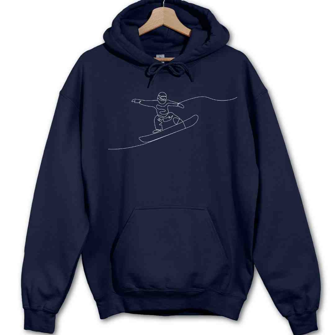 Snowboard Line Art Hoodie