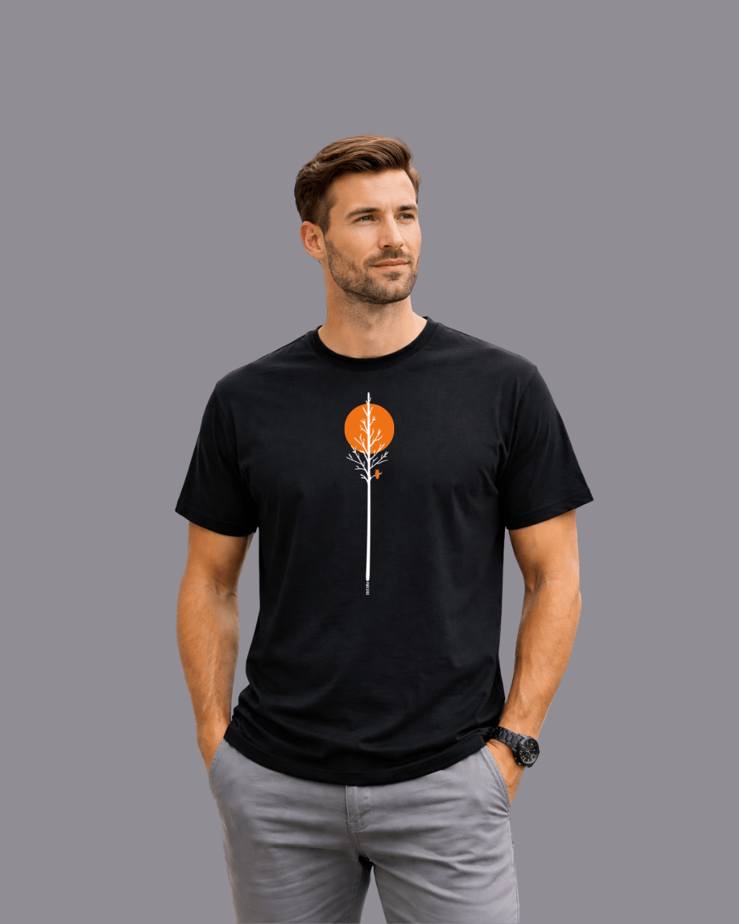 Minimal Lonely Tree T-shirt