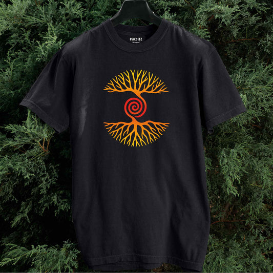 Tree and Roots Spiral T-shirt