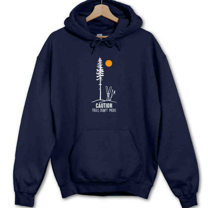 Caution Trees Ski Hoodie
