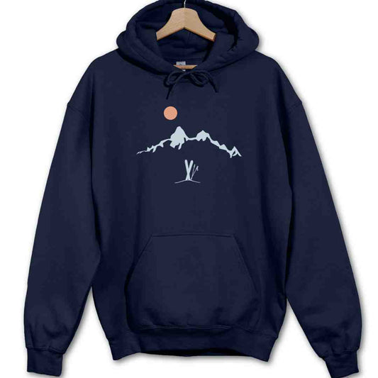 Ski Mountain Landscape Hoodie