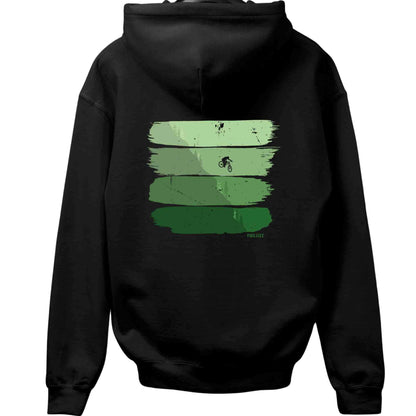 Bike Jump Gradient Trees Back-Print Hoodie