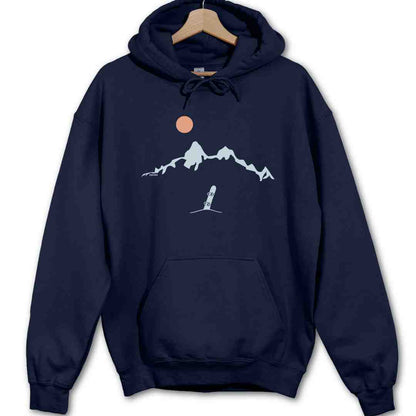 Snowboard Mountain Landscape Hoodie