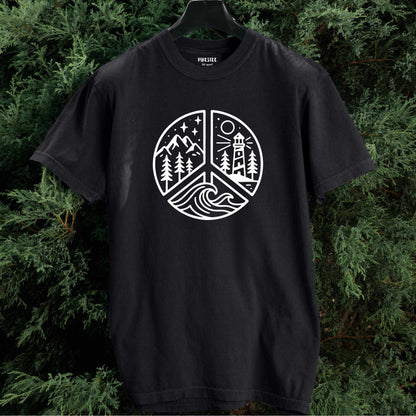 Peace Sign Lighthouse T-shirt