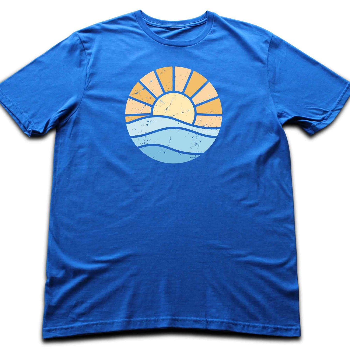 Abstract Round Sun and Waves T-shirt