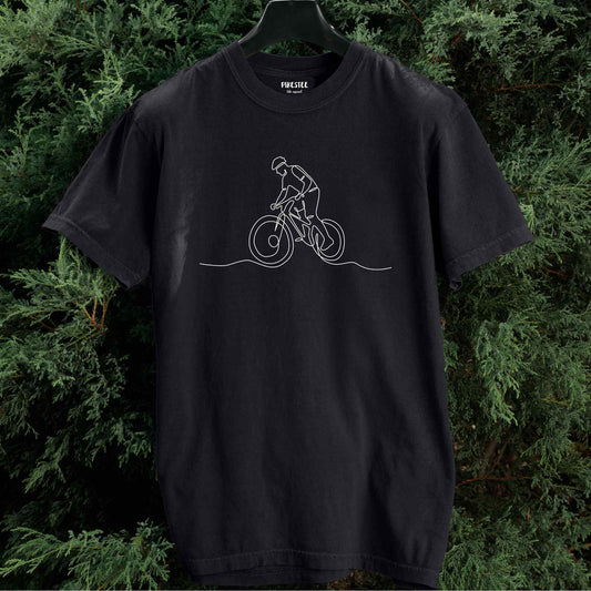 Mountain Bike Line art T-shirt