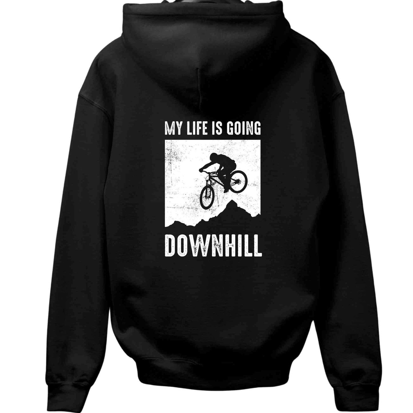 My Life Downhill MTB Back-Print Hoodie