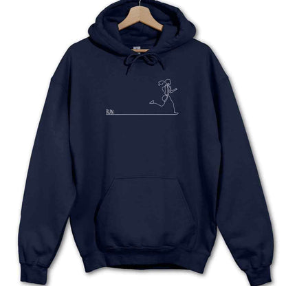 Line Art Running girl Hoodie