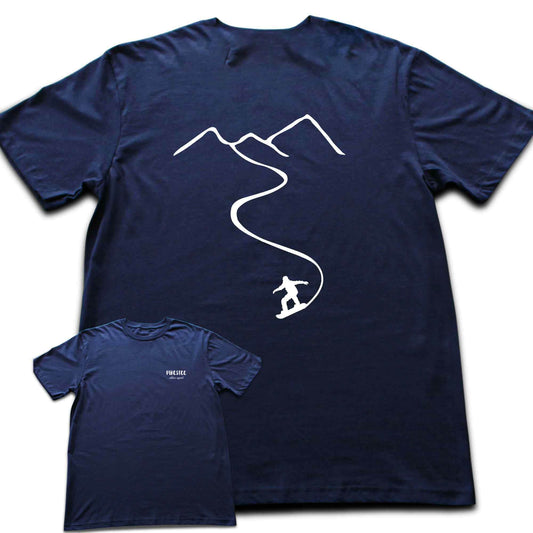 Back Print Snowboard Path T-shirt