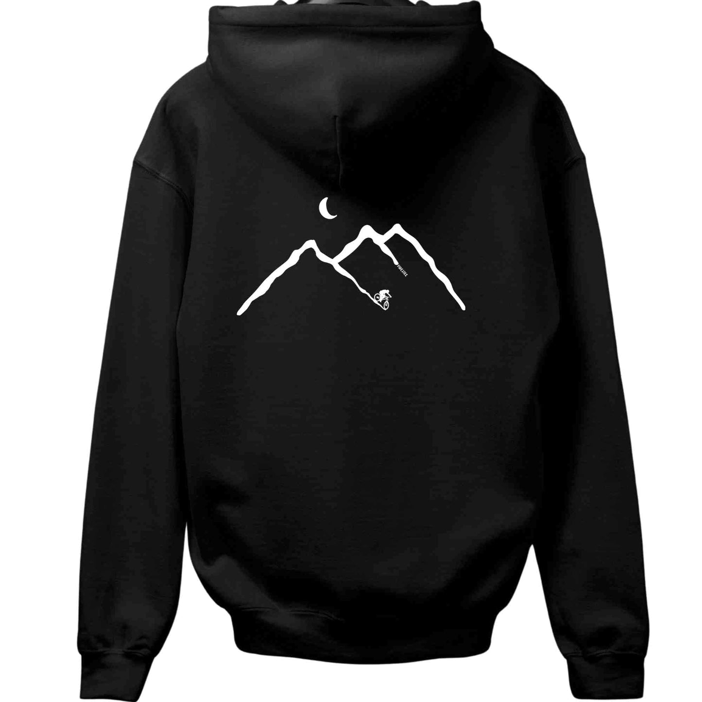 Biking Mountain Path Back-Print Hoodie