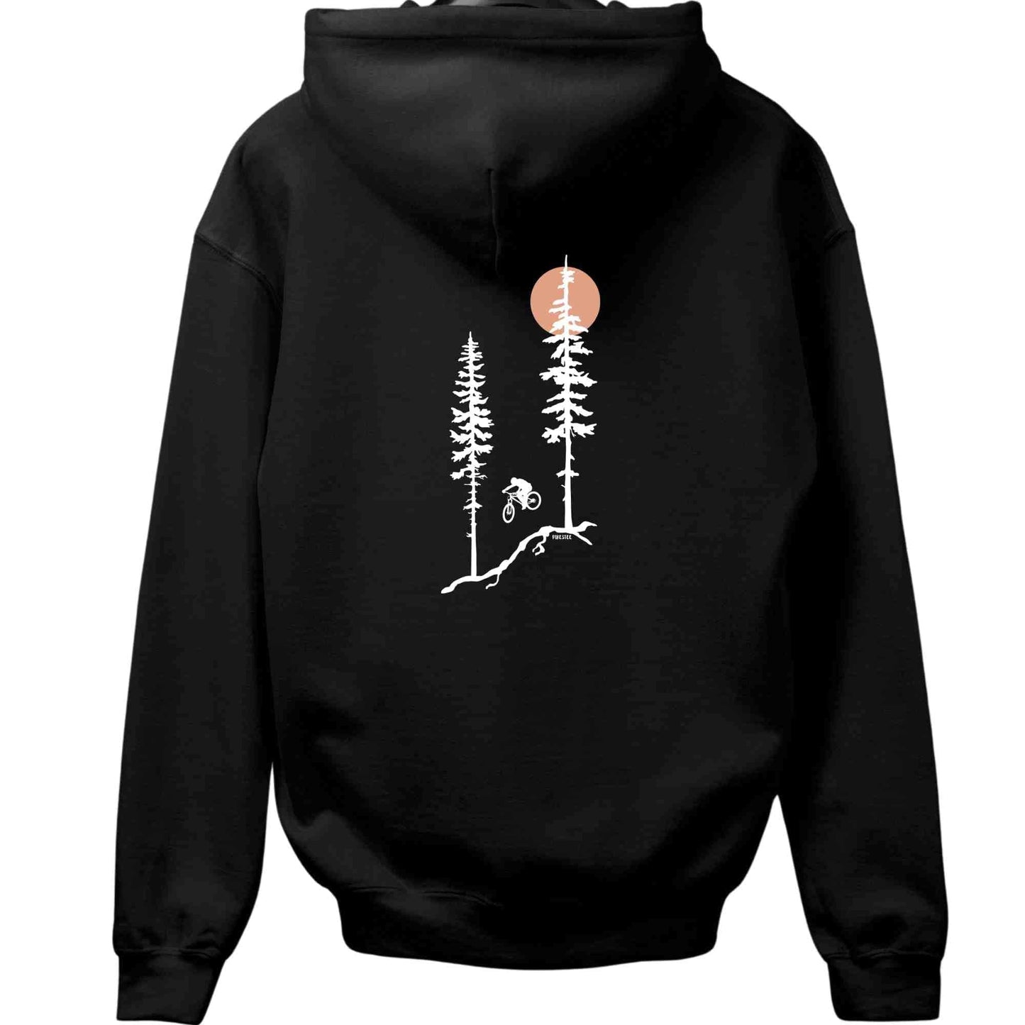 Bike Jump Trees Back-Print Hoodie